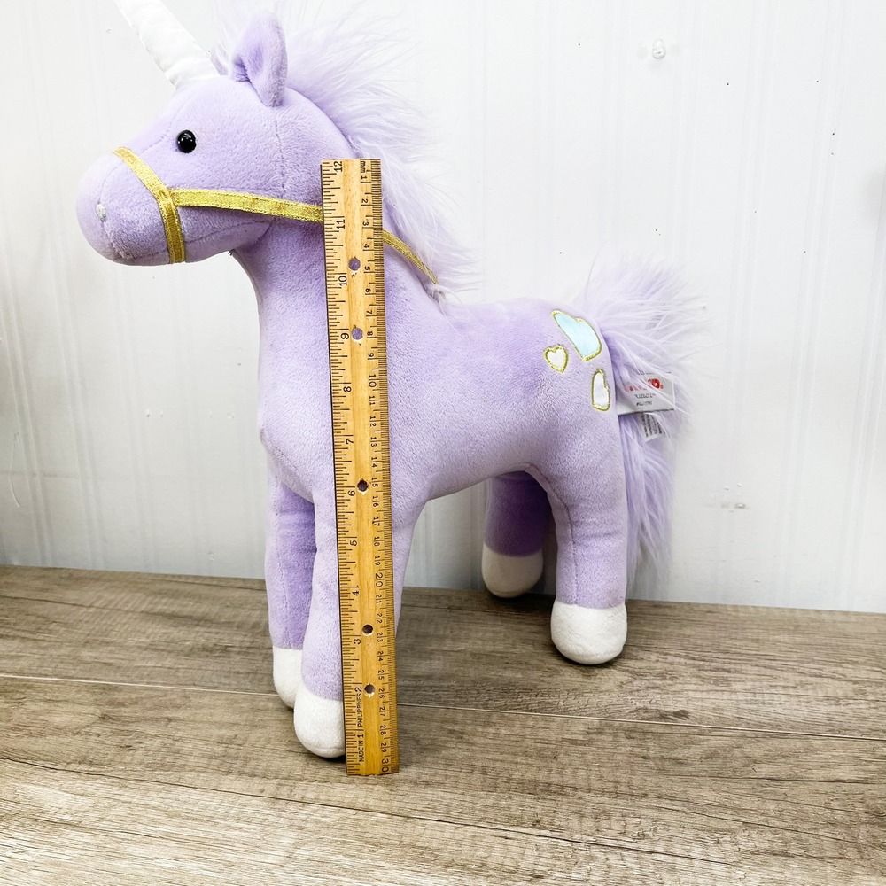 Gund Bluebell Unicorn Plush Purple Standing Stuffed Animal Heart 6049791 12in - Picture 3 of 13